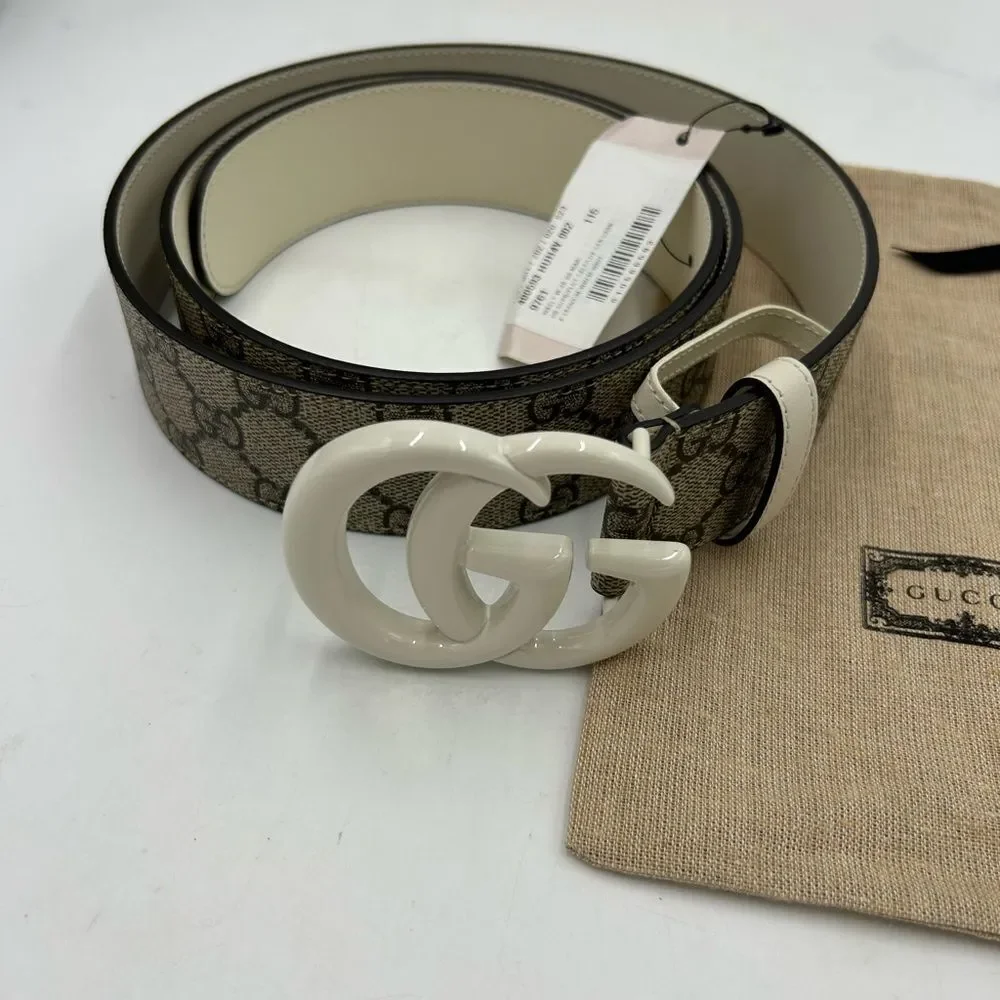 Men's Gucci GG supreme Marmont leather belt size 115 centimeters/46 inches